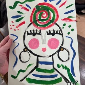 Original abstract art on thick watercolor paper- ready for a frame!